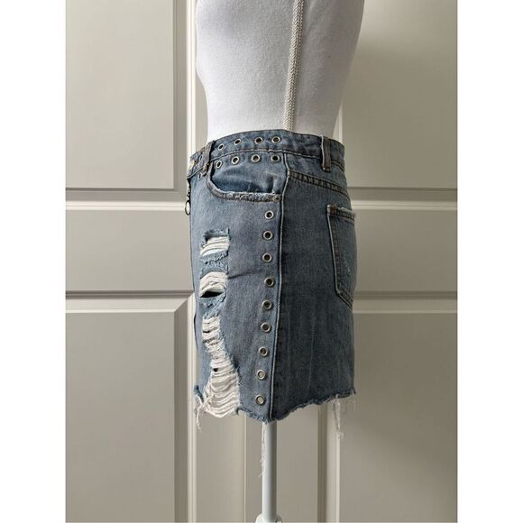 Y2K Signature 8 Denim Skirt - Picture 2 of 8